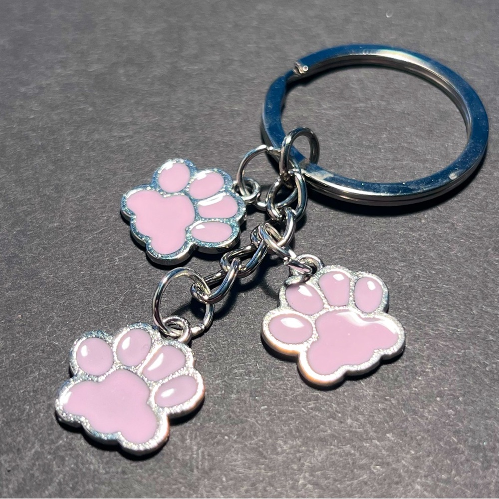 Paw Print Bag Charm Keychain